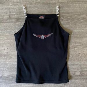 RARE VINTAGE Harley Davidson chain strap tank top